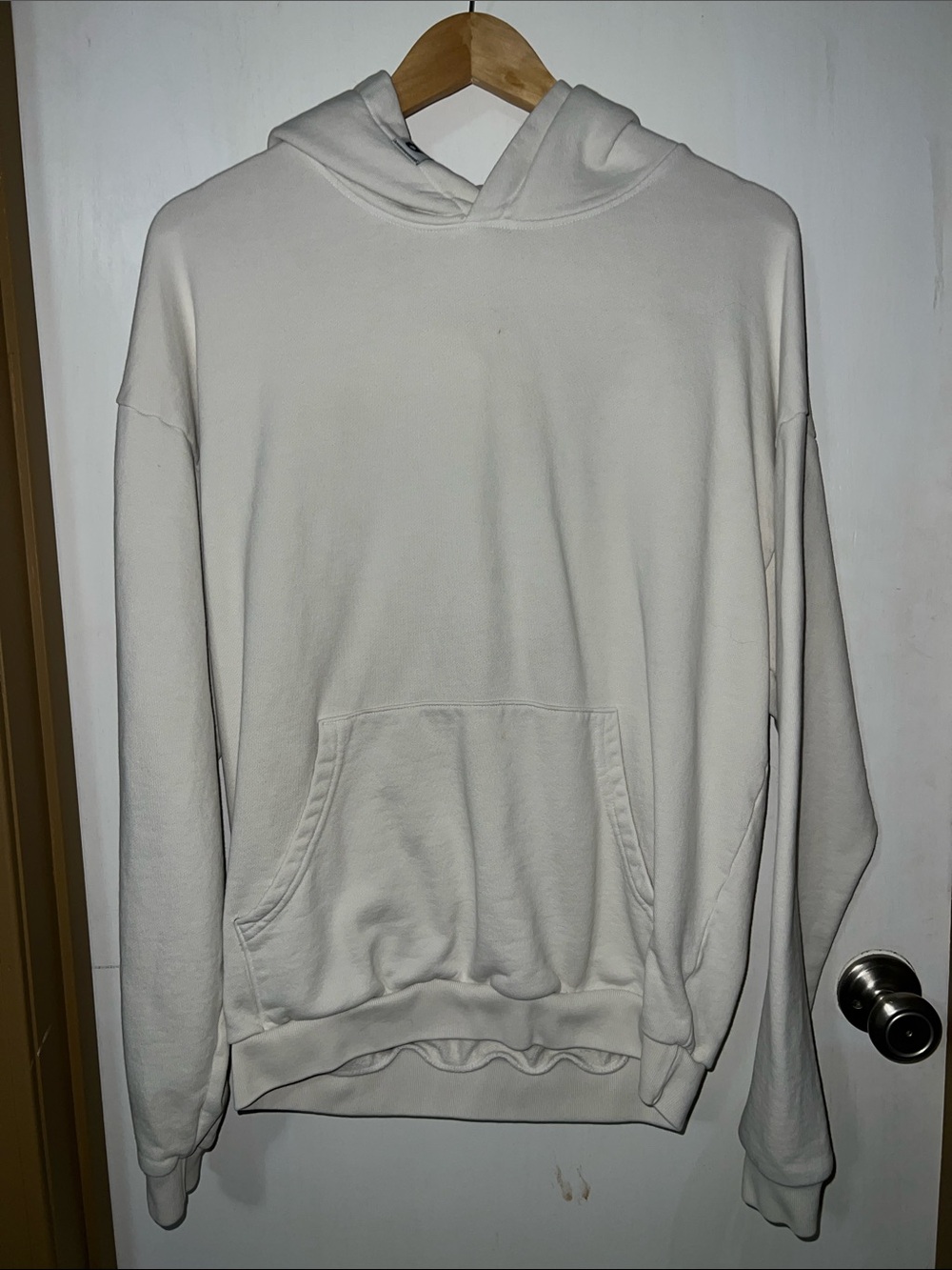 Cream Pullover Hoodie Sweatshirt